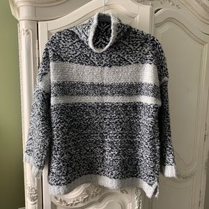Black and Gray Striped Sweater